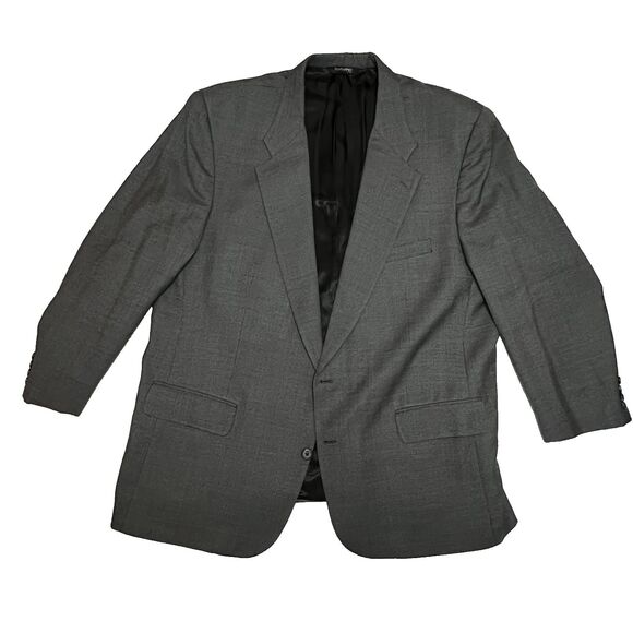 Vintage Burberrys Wool Blazer Men’s 46R | Gray Check Classic Fit Jacket - Picture 4 of 14
